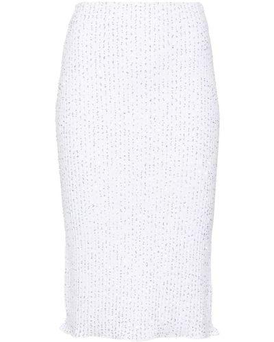 Fabiana Filippi Sequin-embellished Pencil Skirt - White
