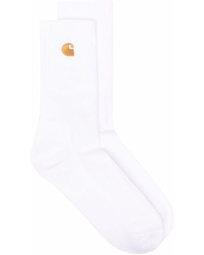 Carhartt Logo Embroidered Socks - White