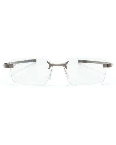 Tag Heuer Rahmenlose Brille mit eckigen Gläsern - Mettallic