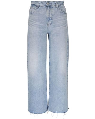 AG Jeans Saige High-rise Wide-leg Jeans - Blue