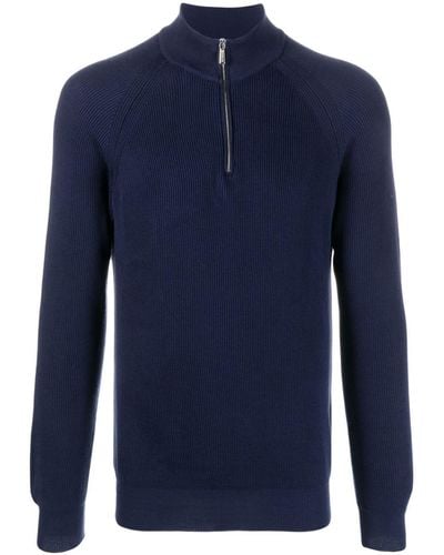 Moorer Basoli-csp Cotton Sweater - Blue
