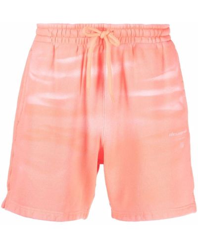Alexander Wang Tie-dye Cotton Track Shorts - Pink