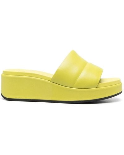 Camper Misia Leather Sandals - Yellow