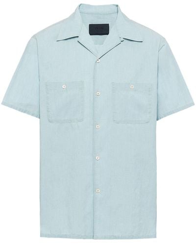 Prada Cotton Short-sleeve Shirt - Blue