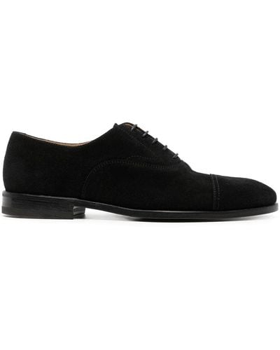 Henderson Suede Lace-up Oxford Shoes - Black