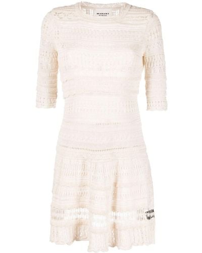 Isabel Marant Knitted Cotton Mini Dress - Natural