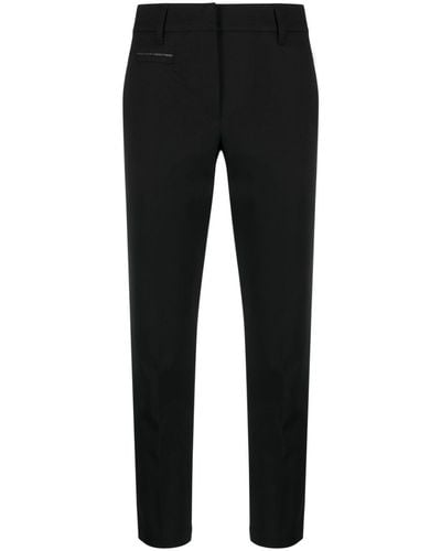 Brunello Cucinelli Tailored Cropped Trousers - Black