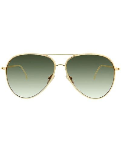 Victoria Beckham Vb 202s Pilot-frame Sunglasses - Green