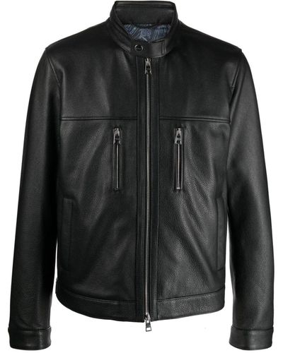 Etro Leather Biker Jacket - Black