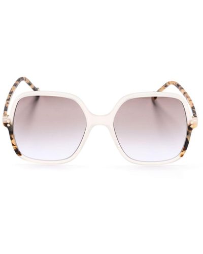 Carolina Herrera Lunettes de soleil à monture oversize - Rose