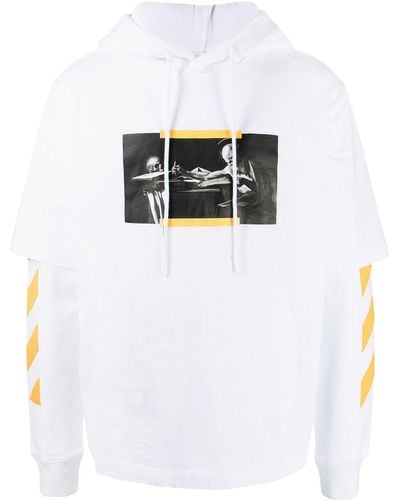 Off-White c/o Virgil Abloh Graphic-print Layered Hoodie - White