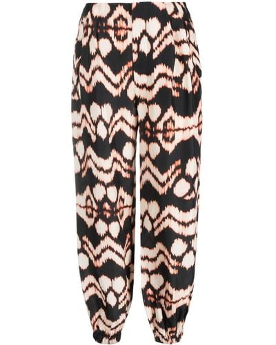 Ulla Johnson Pantalones rectos con estampado abstracto - Blanco