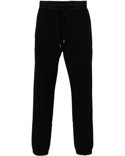 Saint Laurent Logo-embroidered Track Trousers - Black