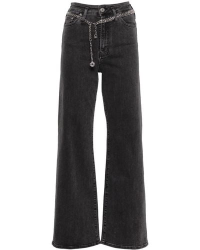 Maje High-rise Wide-leg Jeans - Black