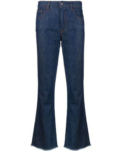 Fay Mid-rise Straight-leg Cropped Jeans - Blue