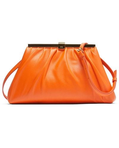 N°21 Puffy Jeanne Leather Crossbody Bag - Orange