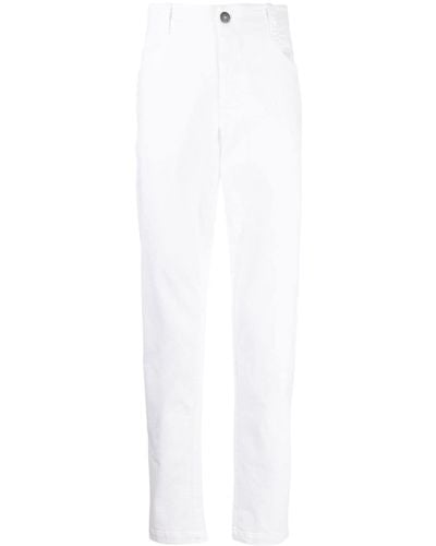Transit Pantalon fuselé en coton à patch logo - Blanc