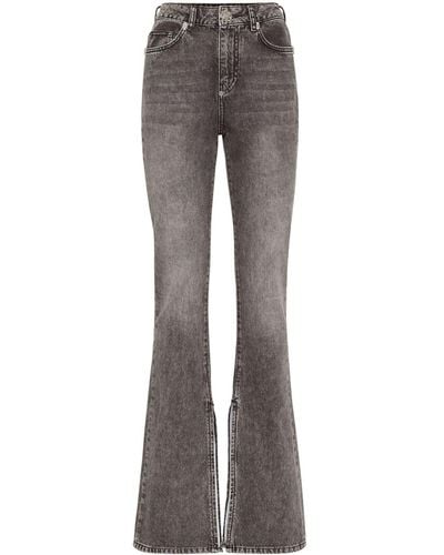 Philipp Plein High-waisted Flared Jeans - Grey