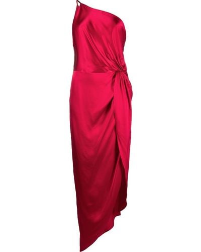 Michelle Mason Twist-knot Silk Dress - Red