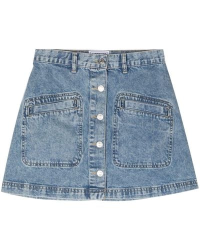Moschino Jeans A-line Denim Miniskirt - Blue