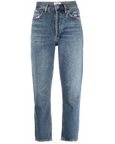 Agolde Riley High-rise Straight Jeans - Blue
