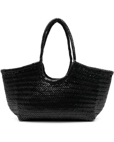 Dragon Diffusion Nantucket Interwoven Leather Tote Bag - Black