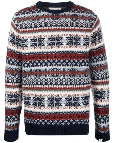 Mackintosh Impulse Fair Isle Knit Sweater - Blue