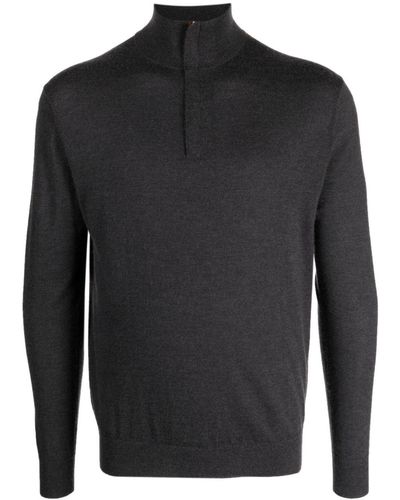N.Peal Cashmere Fine-knit High-neck Jumper - Black