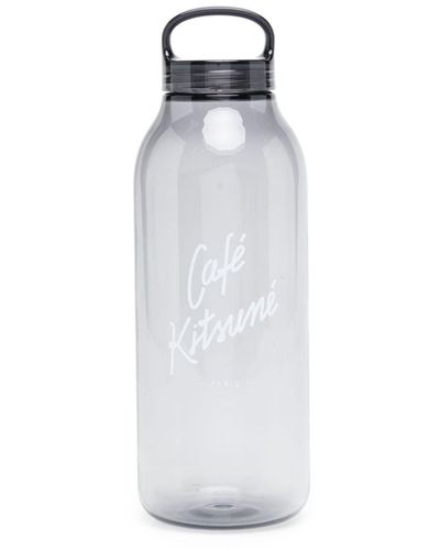 Café Kitsuné Botella de agua con logo - Blanco