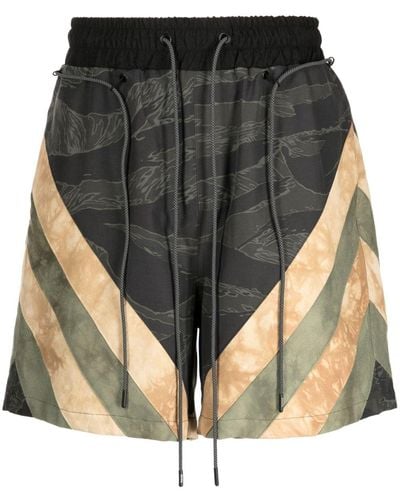 Mostly Heard Rarely Seen Graphic-print Cotton Track Shorts - Black
