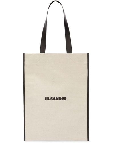 Jil Sander Flat Shopper Medium Tote Bag - Natural