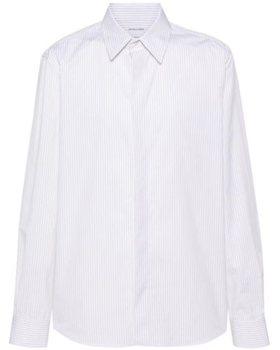 Bottega Veneta Striped cotton shirt - Weiß