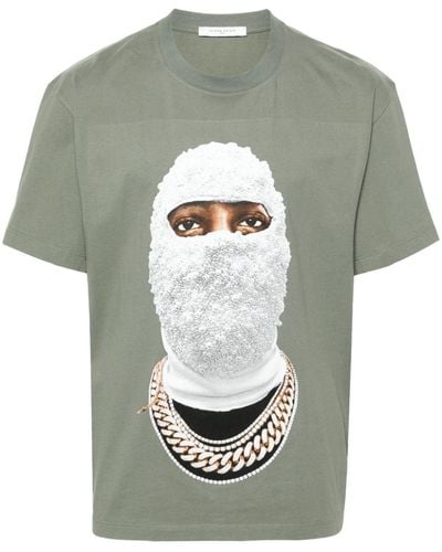 ih nom uh nit Mask-print Cotton T-shirt - Gray