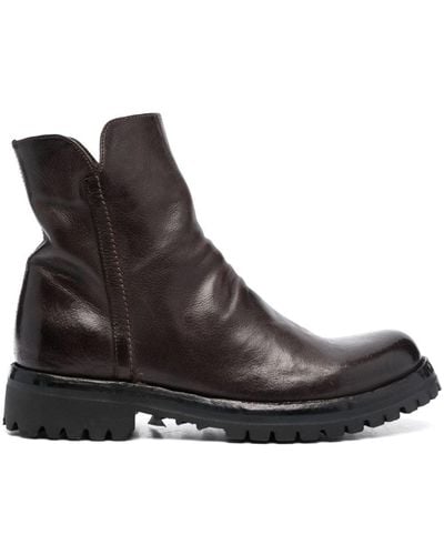Officine Creative Loraine Zip-up Leather Boots - Brown