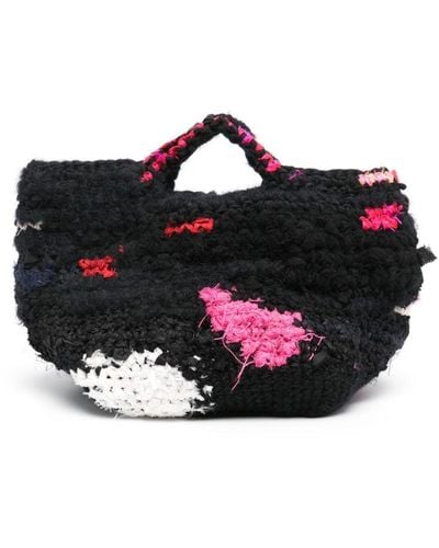 Daniela Gregis Crochet Tote Bag - Black