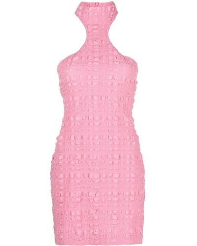Nanushka Mylene Geruite Mini-jurk - Roze