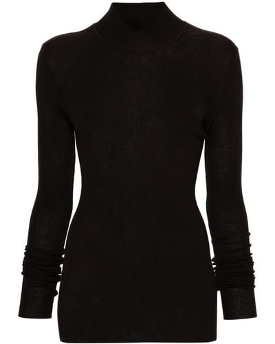 Bottega Veneta High-neck Wool Sweater - Black