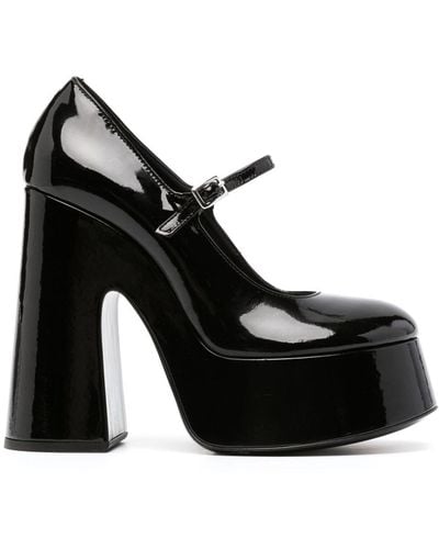 Vic Matié 145mm Patent Leather Sandals - Black