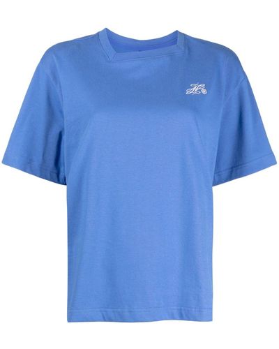 Adererror Logo-print Short-sleeve T-shirt - Blue