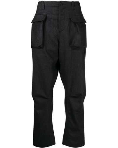 The Power for the People Flap-pocket Straight-leg Pants - Black