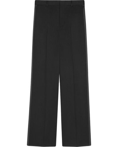 Saint Laurent Pantalon de costume à coupe ample - Noir