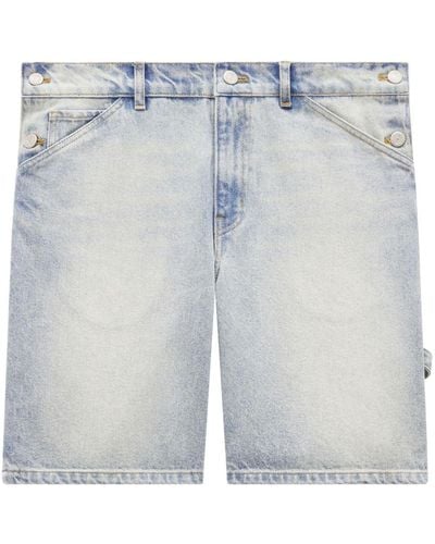 Courreges Gerade Sailor Jeans-Shorts - Blau