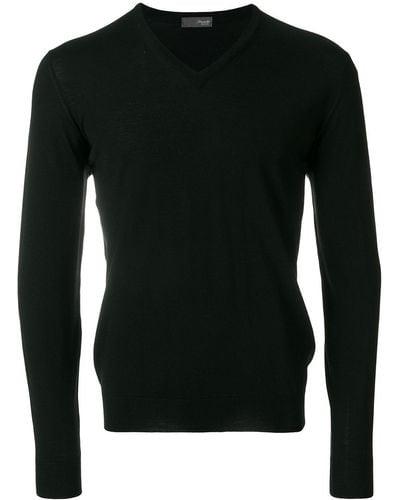 Drumohr Vネック セーター - ブラック