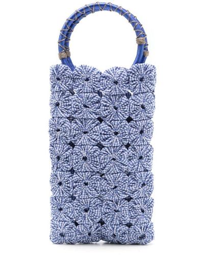 Nannacay Bessie Colori Panelled Mini Bag - Blue
