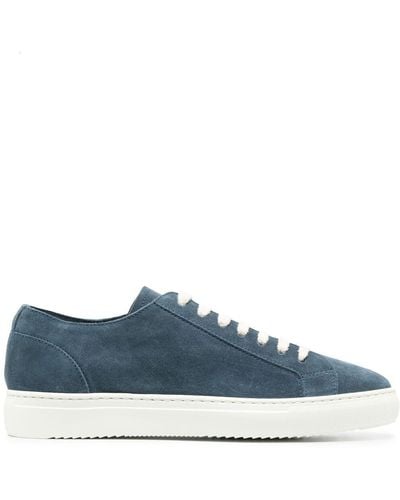 Doucal's Two-tone Low-top Suede Sneakers - Blue