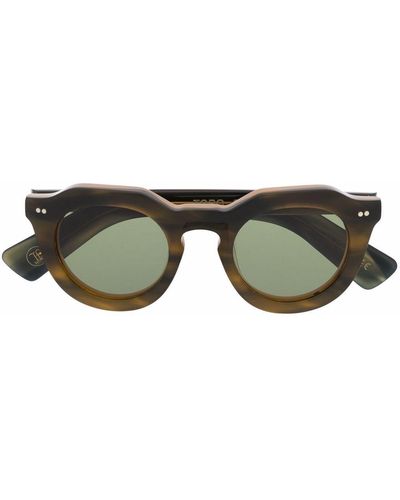 Lesca Toro Round-frame Sunglasses - Green