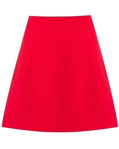 Olympiah High-waisted Miniskirt - Red