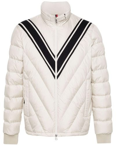 Moncler Barrot Striped Quilted Jacket - White