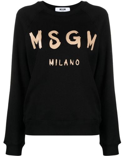 MSGM Sweater Met Logoprint - Zwart