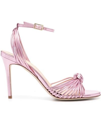 Semicouture 95mm Knot Detail Sandals - Pink